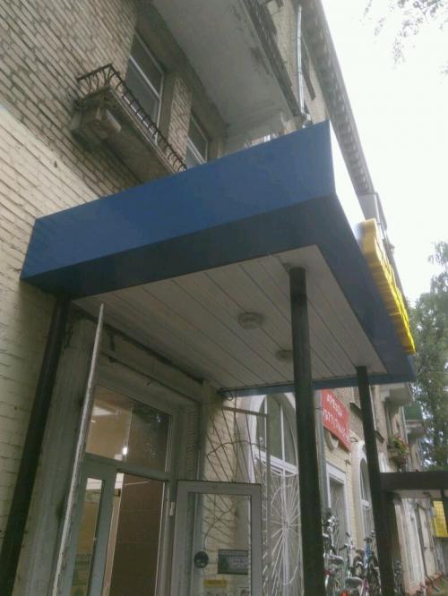обшивка козырька композитными панелями
